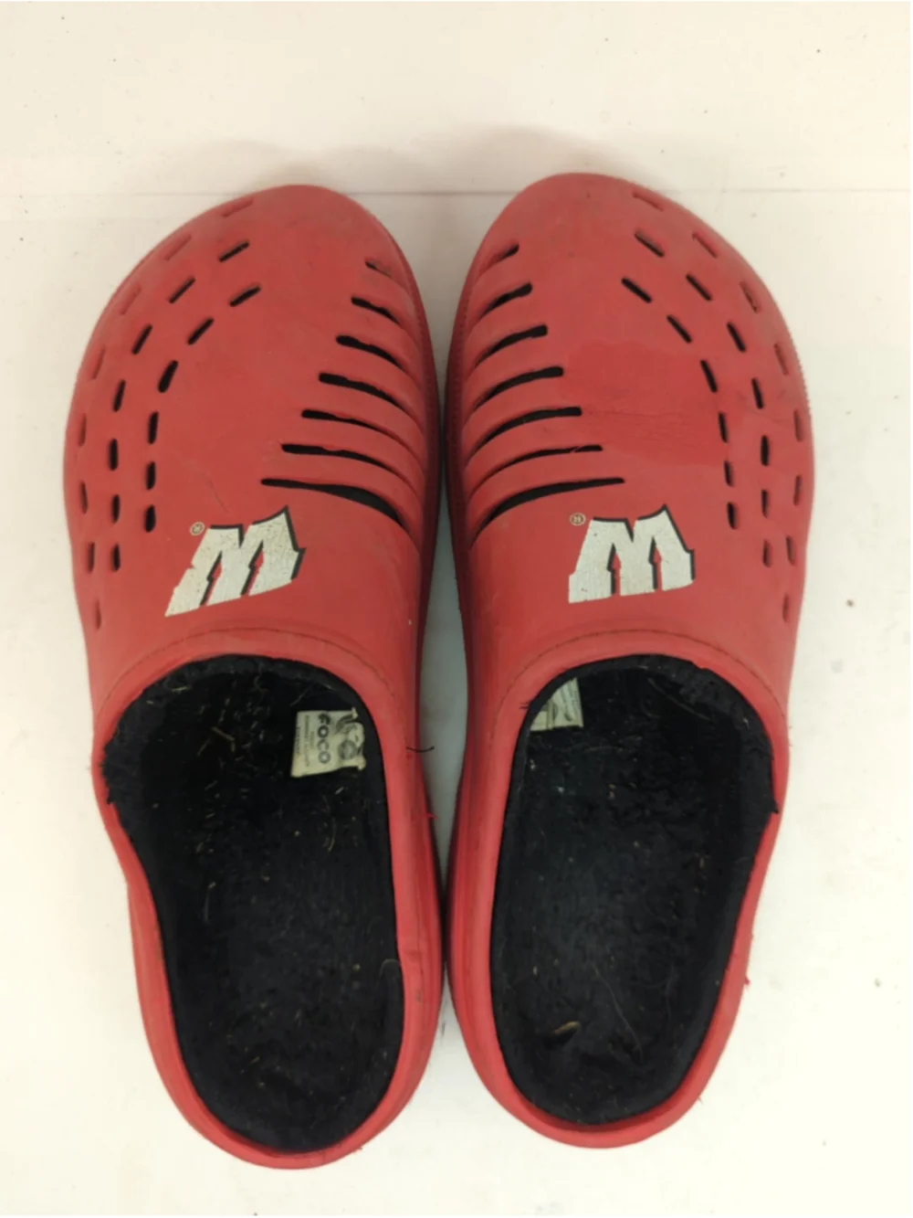 Wisconsin Badgers FOCO Clogs Size M Red